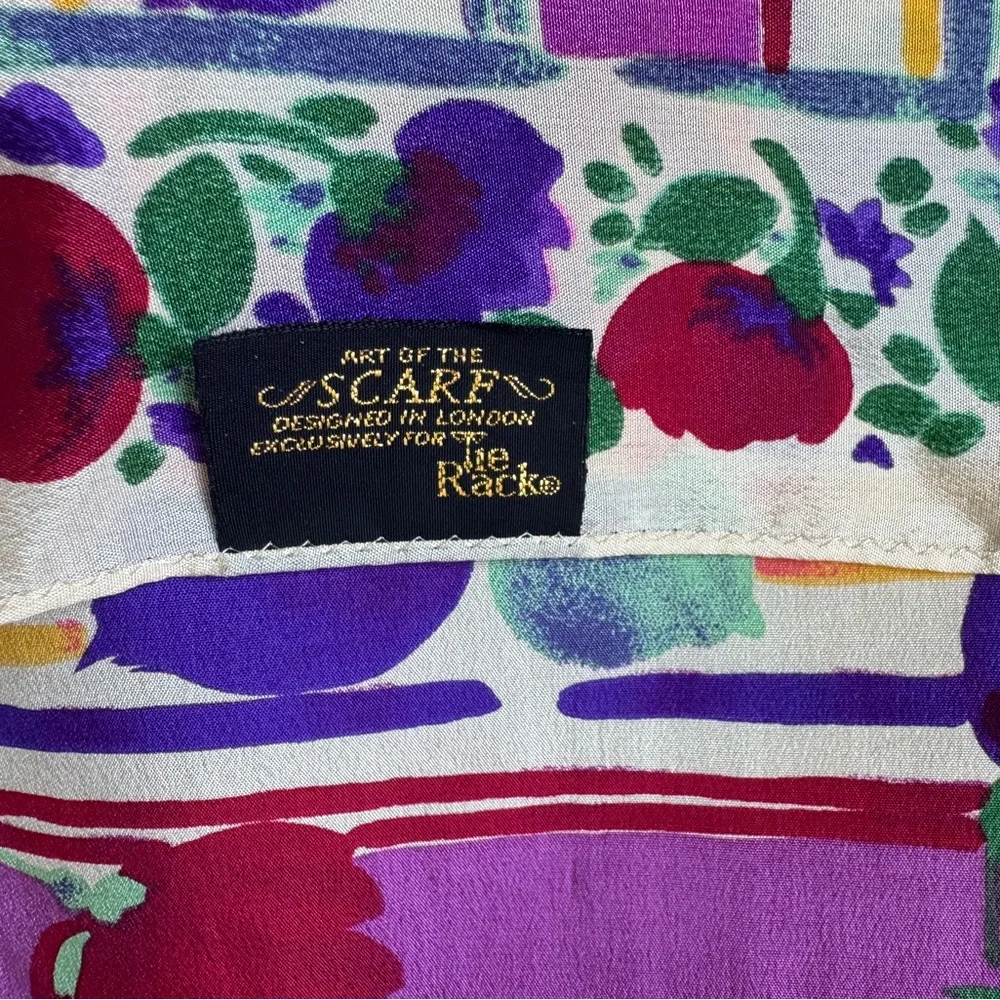 Art of the scarf Tie Rack Floral Striped Women's Scarf